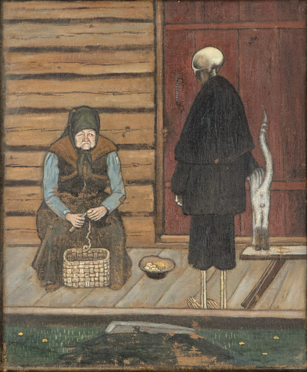 Der Tod und der Kartoffelschäler von Hugo Simberg