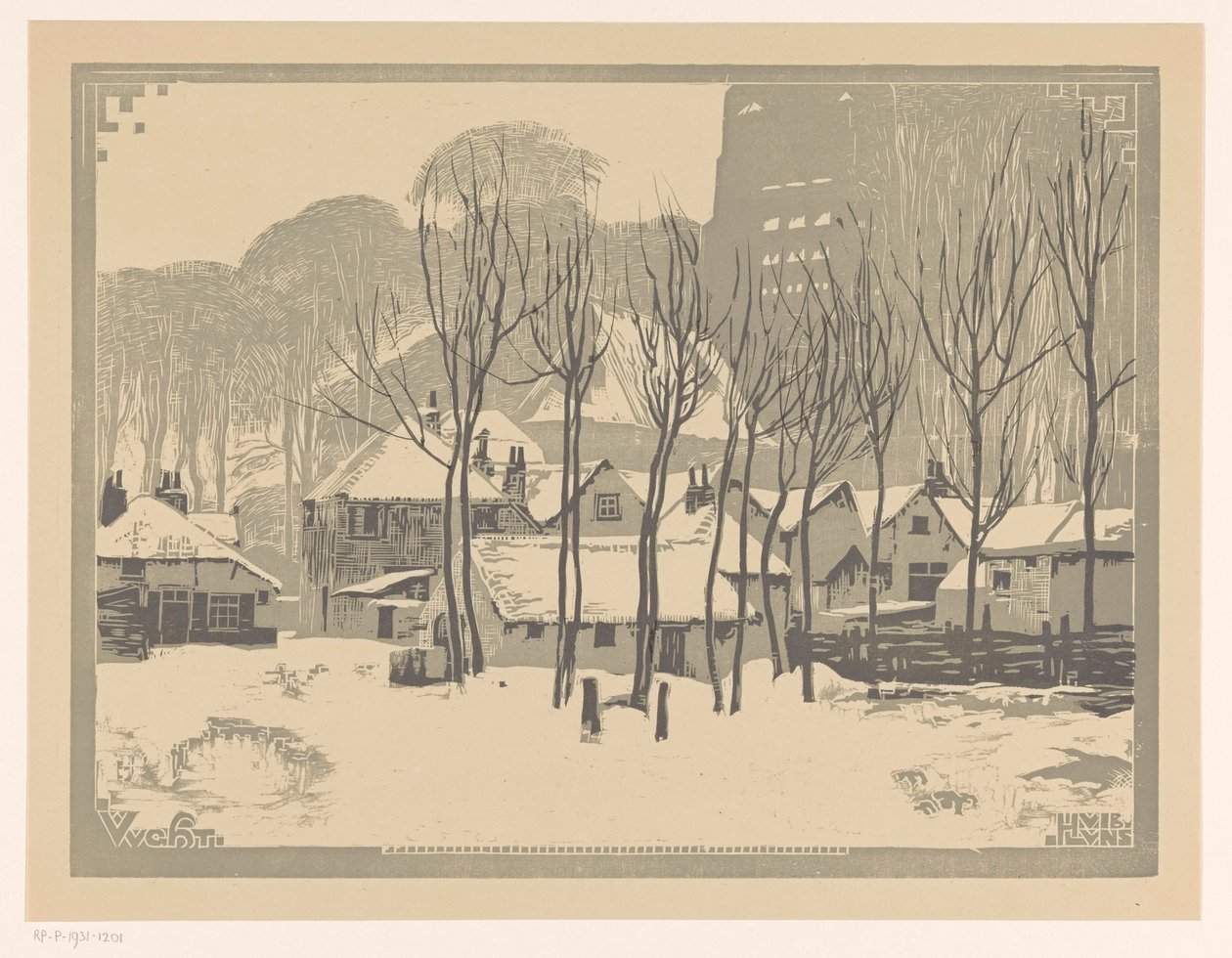 Vught im Schnee von Huib Luns