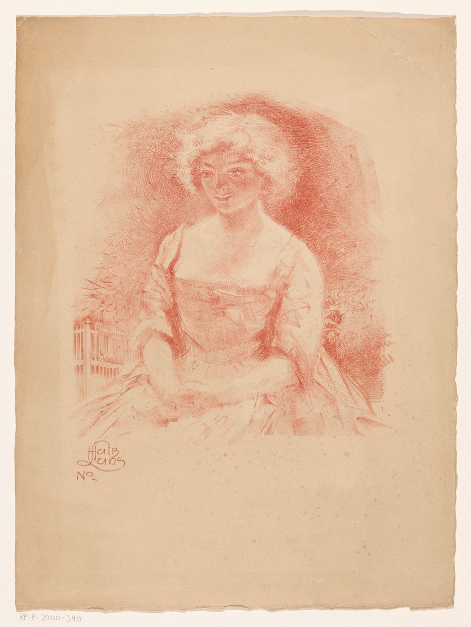 Sitzendes Mädchen von Huib Luns