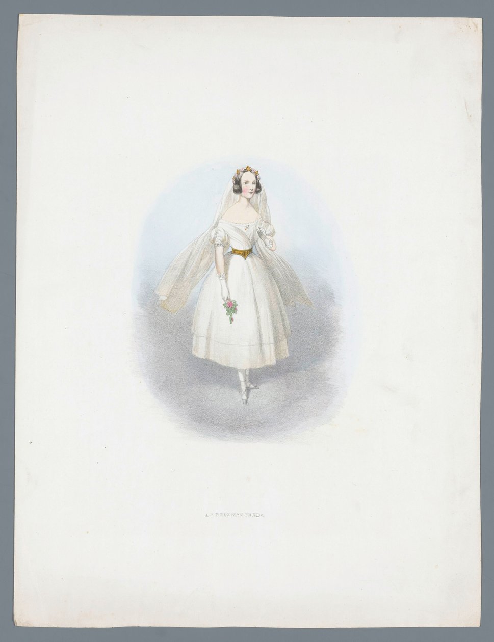 Frau im Brautkleid von Huib van Hove Bz (attributed to)