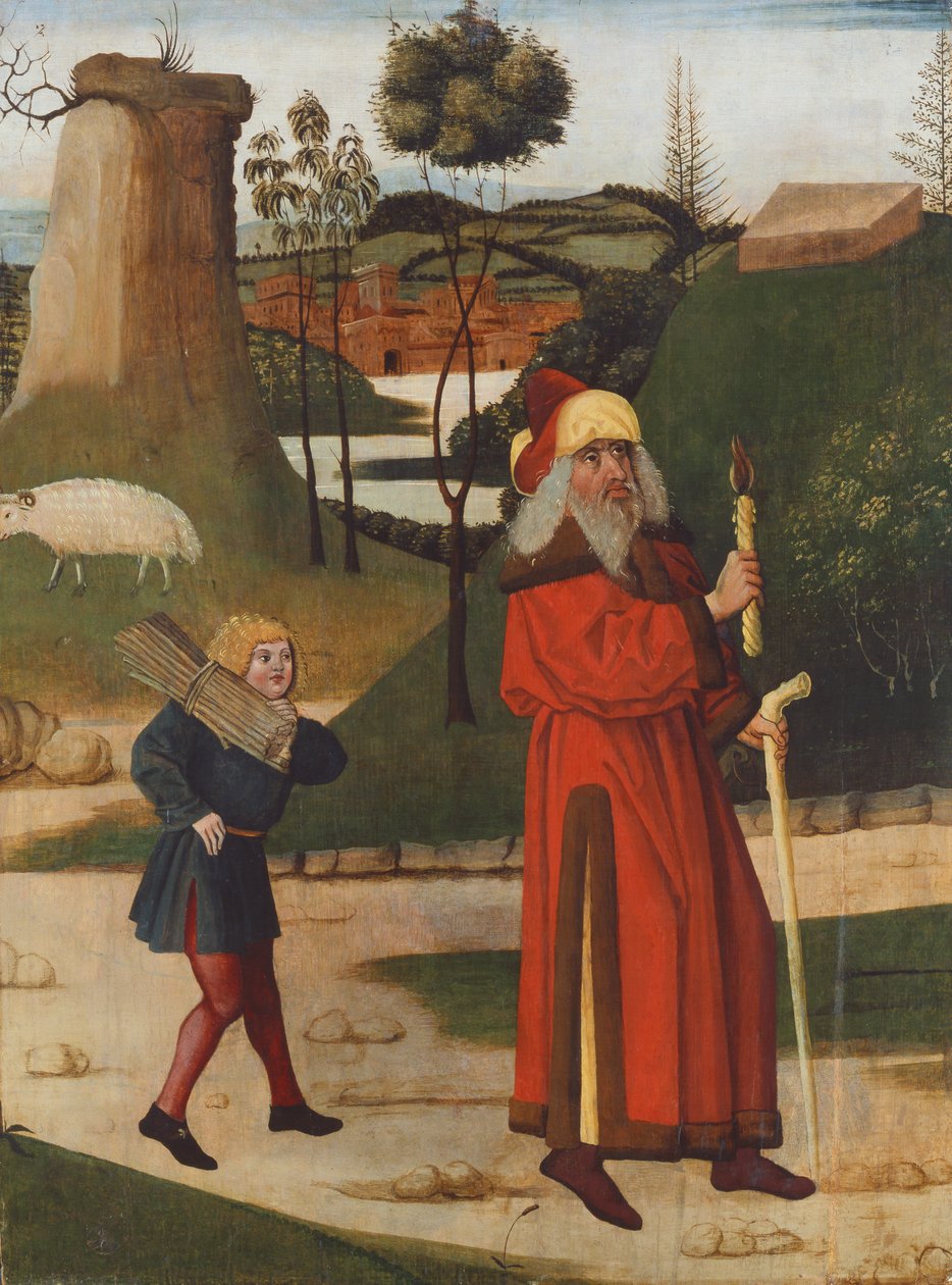 Das Opfer Isaaks, 1490-1500 von Hungarian School