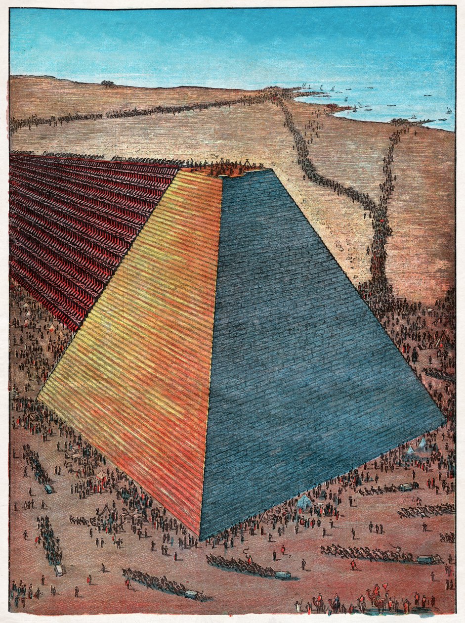 Pyramide von Cheops (Gravur) von Hungarian School