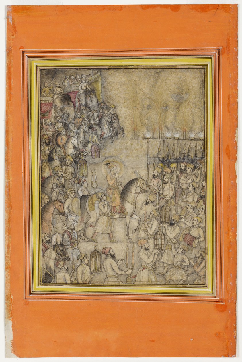 Feierlichkeiten zur Zeit der Hochzeit von Aurangzeb, ca. 1640 von Hunhar