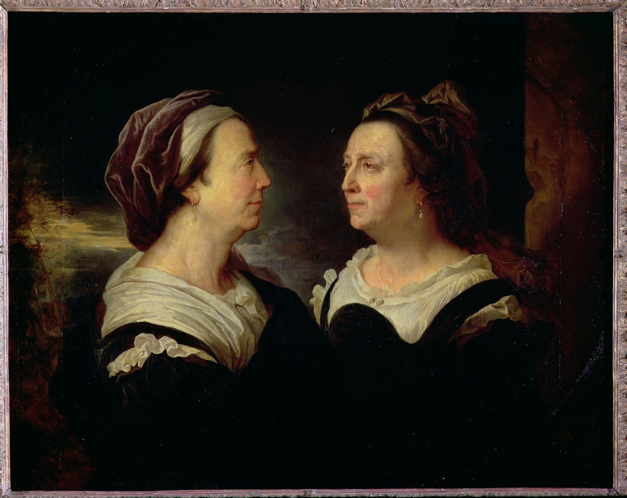Doppelporträt von Marie Serre, der Mutter des Künstlers, 1695 von Hyacinthe Francois Rigaud