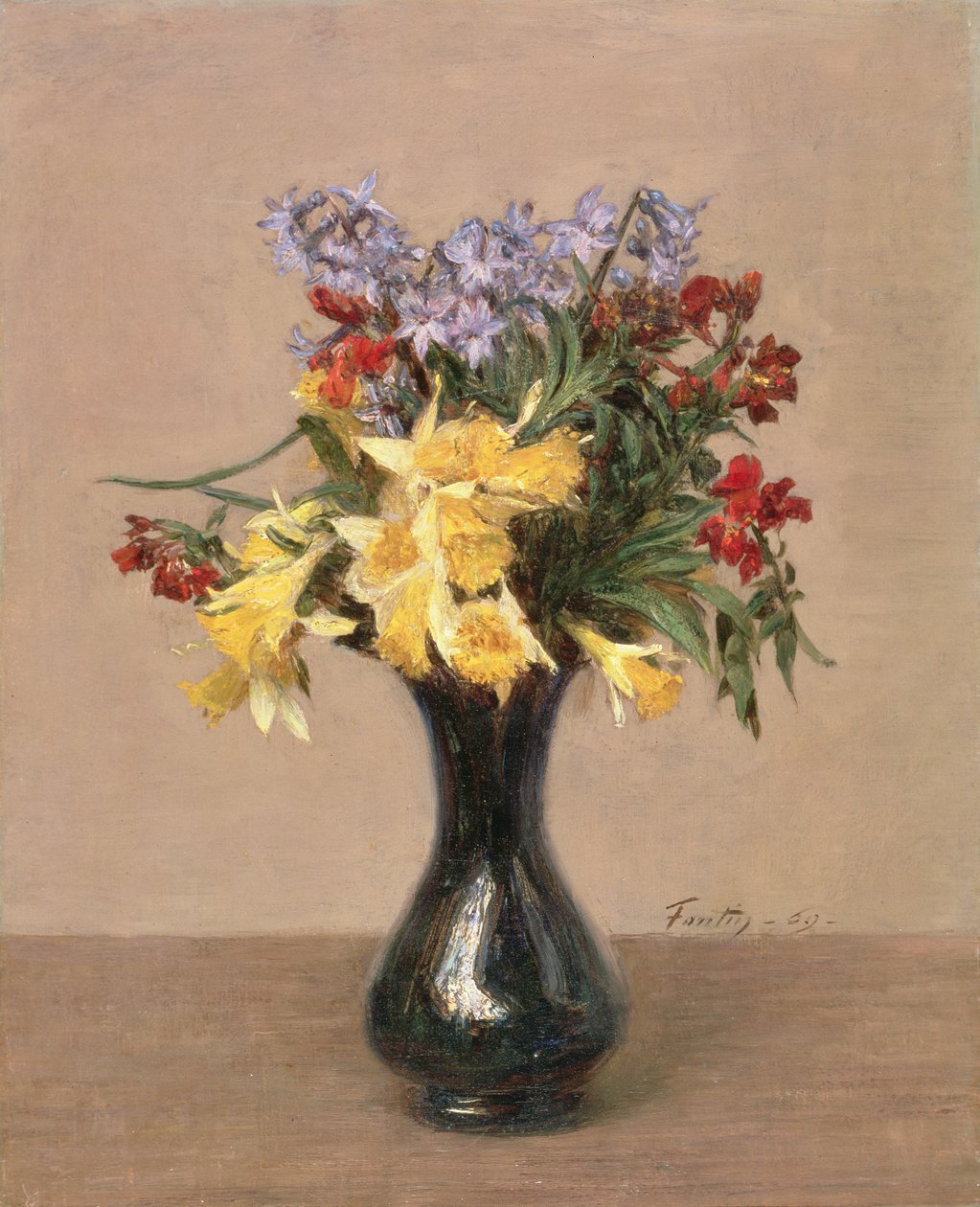 Frühlingsblumen, 1869 von Ignace Henri Jean Fantin Latour