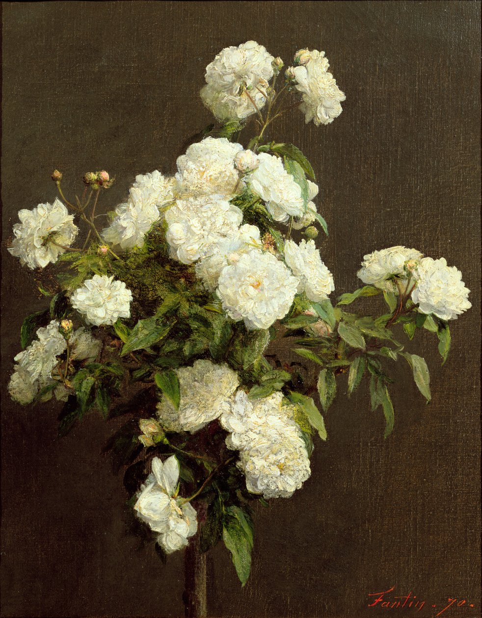 Weiße Rosen, 1870 von Ignace Henri Jean Fantin Latour