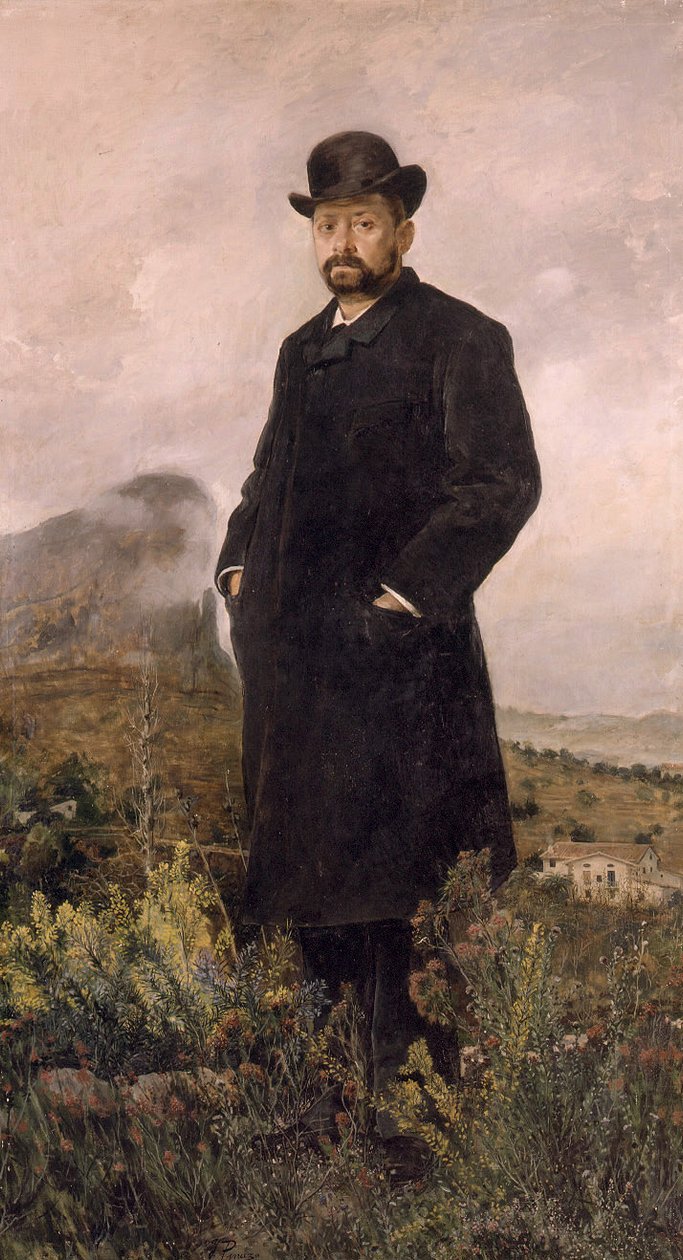 Der Winter Porträt von D. Manuel Comas von Ignacio Pinazo Camarlench