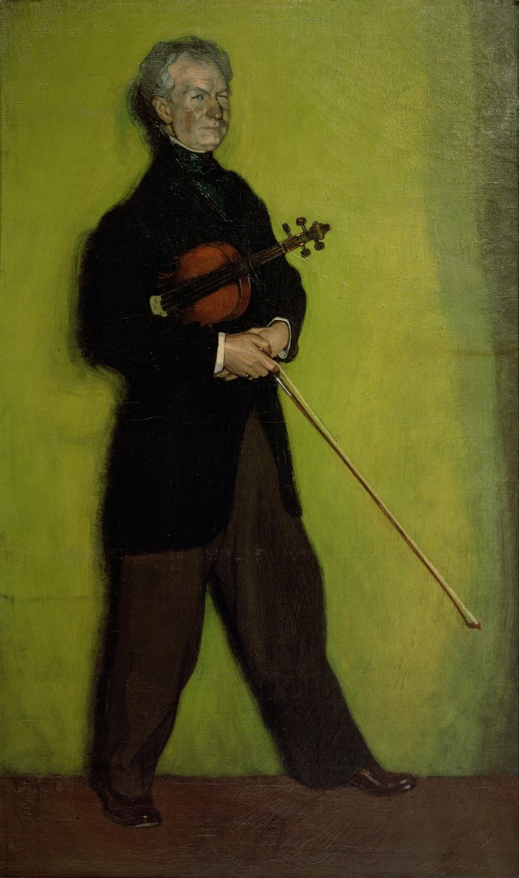 Porträt des Geigers Larrapide, 1910 von Ignacio Zuloaga y Zabaleta