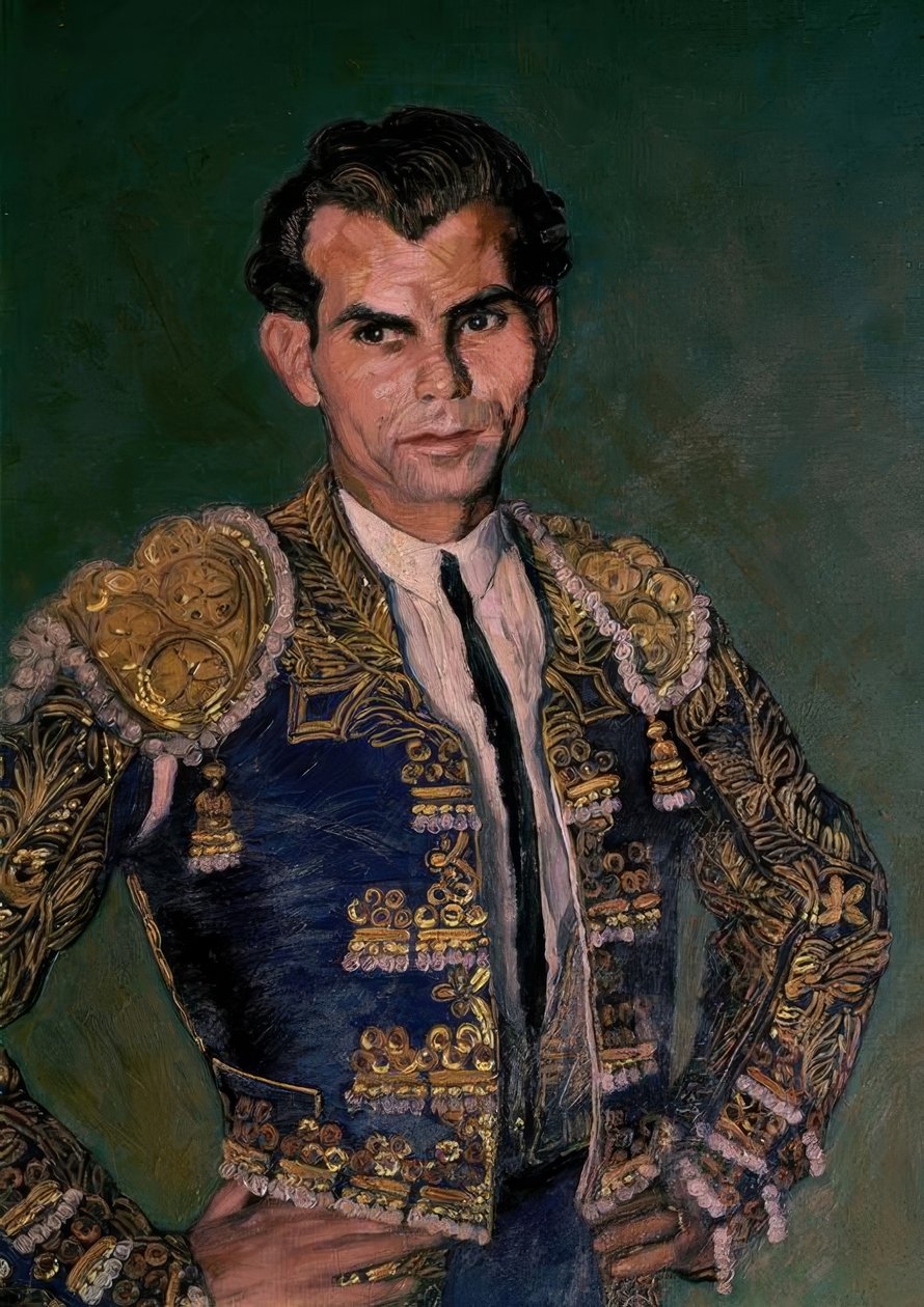 Domingo Ortega 1945 (Detail) von Ignacio Zuloaga y Zabaleta