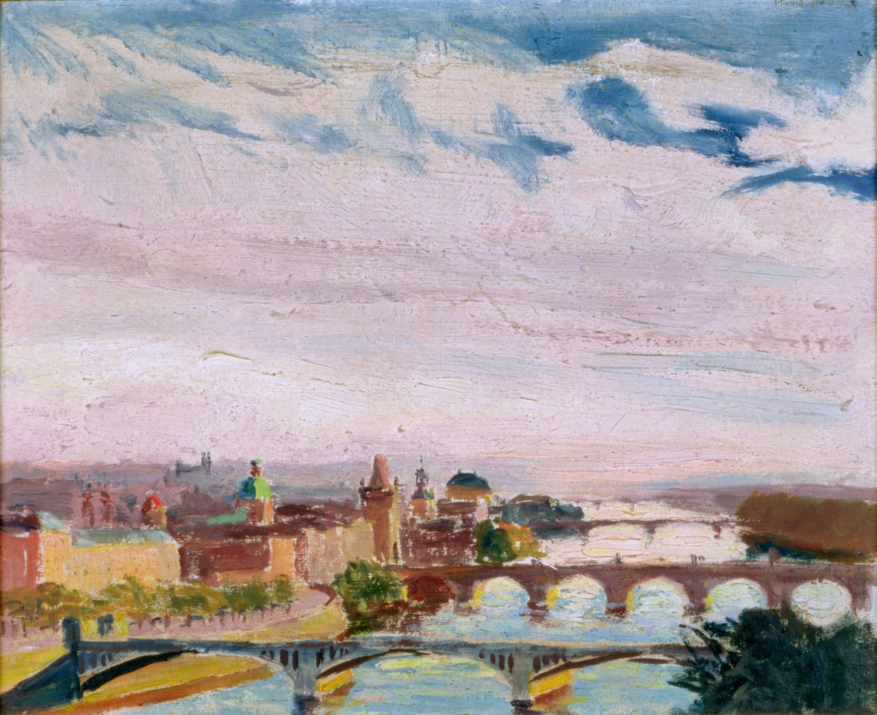 Blick auf Prag von Letna, 1925 von Ignacy Pinkas