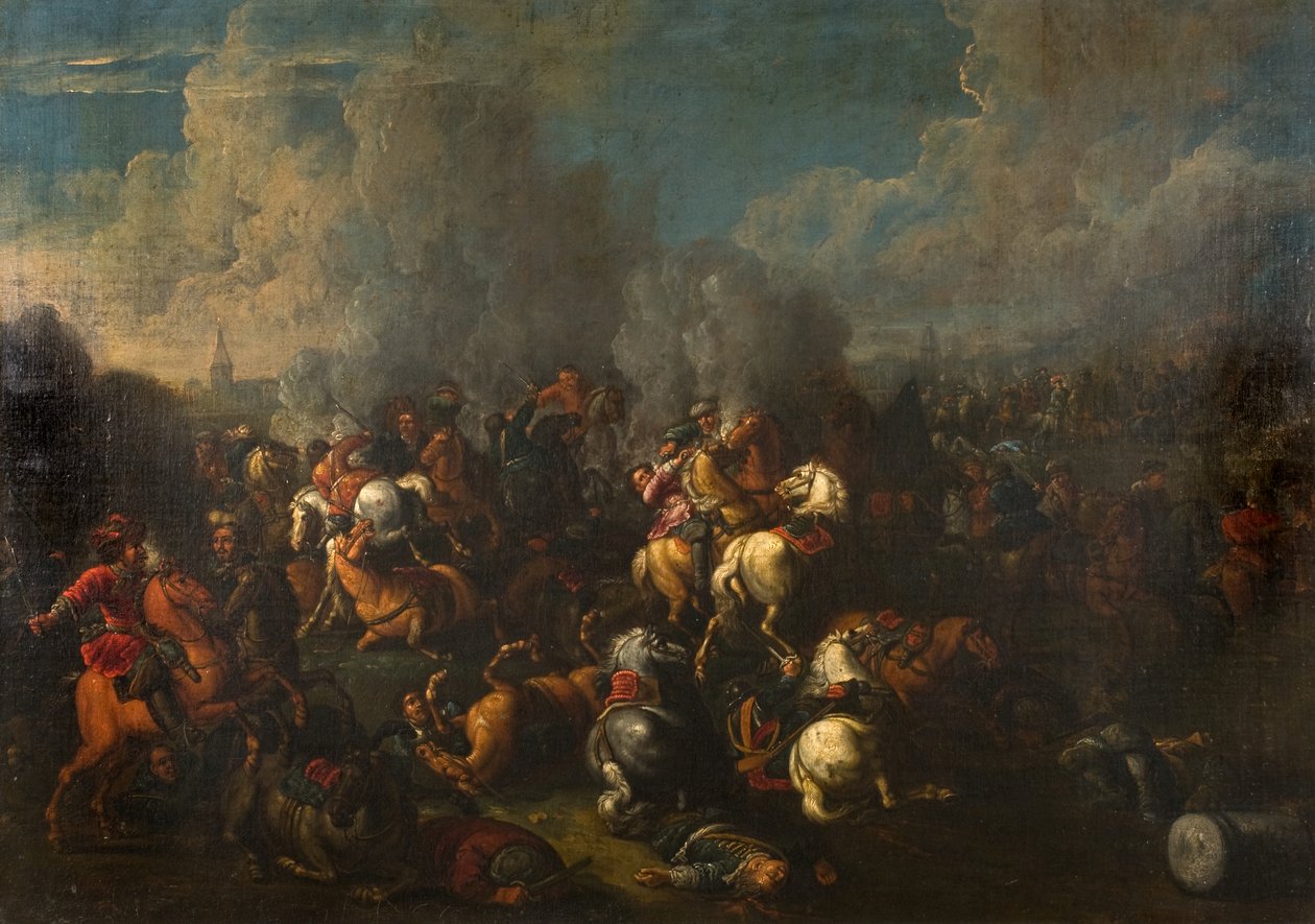 Schlachtenszene von Ilario (follower of) Spolverini