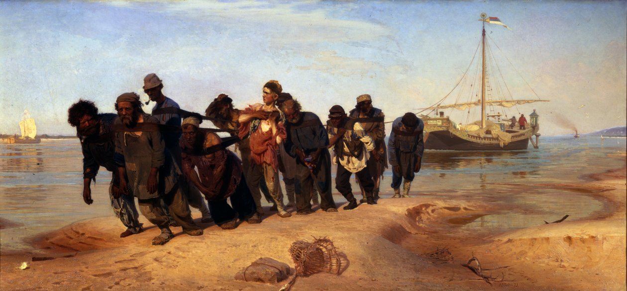 Wolgaschlepper, 1872-1873 von Ilya Efimovich Repin