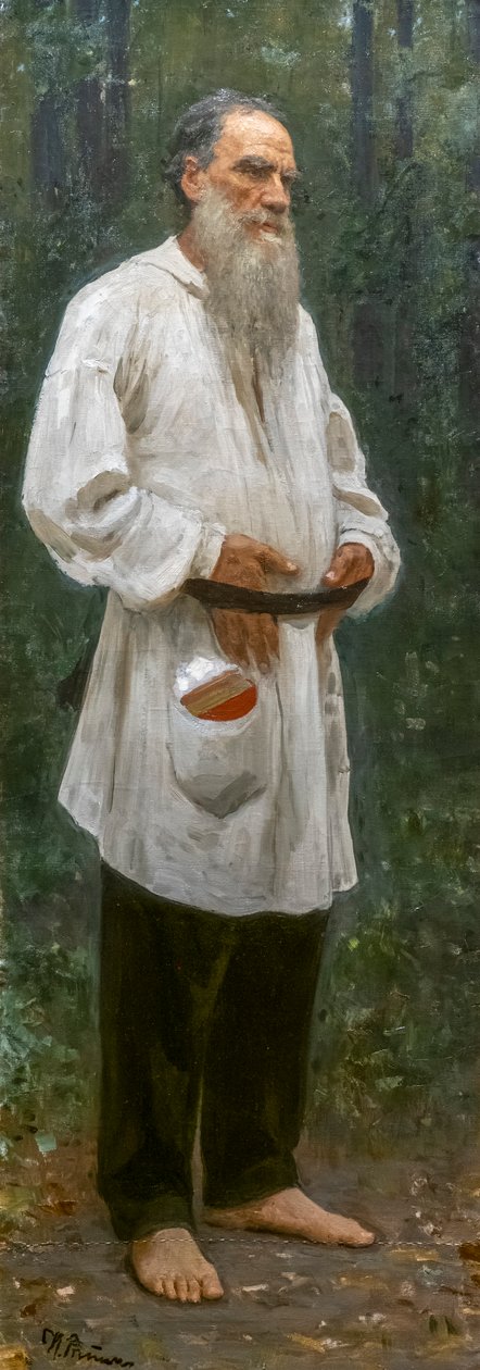 Leo Tolstoi barfuß von Ilya Efimovich Repin