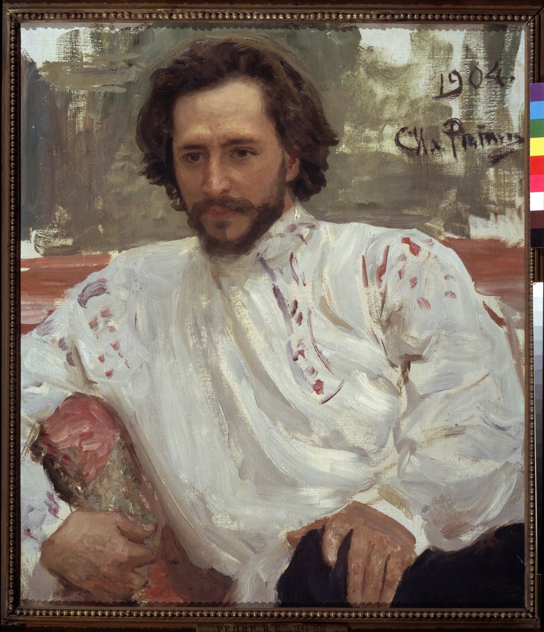 Porträt des Schriftstellers Leonid Andreiev von Ilya Efimovich Repin
