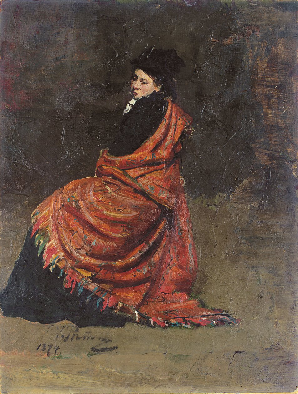 Studie für "Ein Pariser Café" von Ilya Efimovich Repin