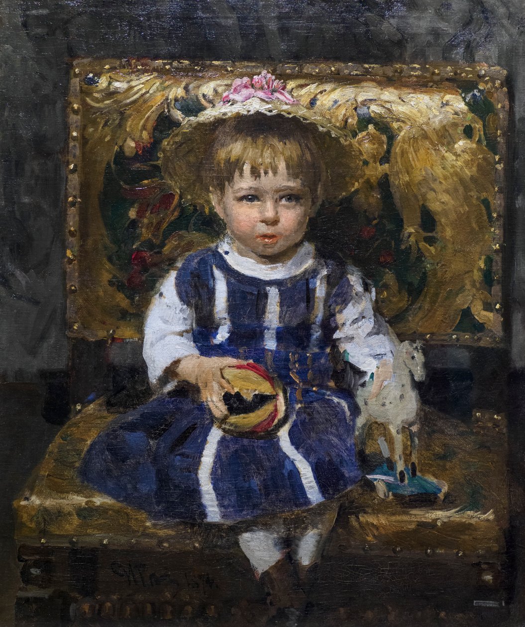 Véra Repine als Kind von Ilya Efimovich Repin