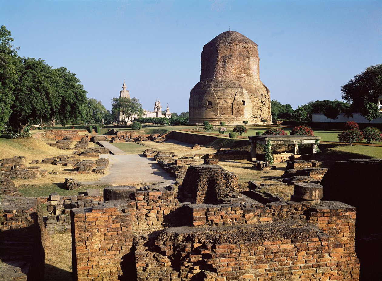 Der Dhamekh Stupa, ca. 500 n. Chr. von Indian School