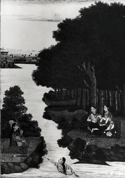 Frauen in einer Landschaft von Indian School