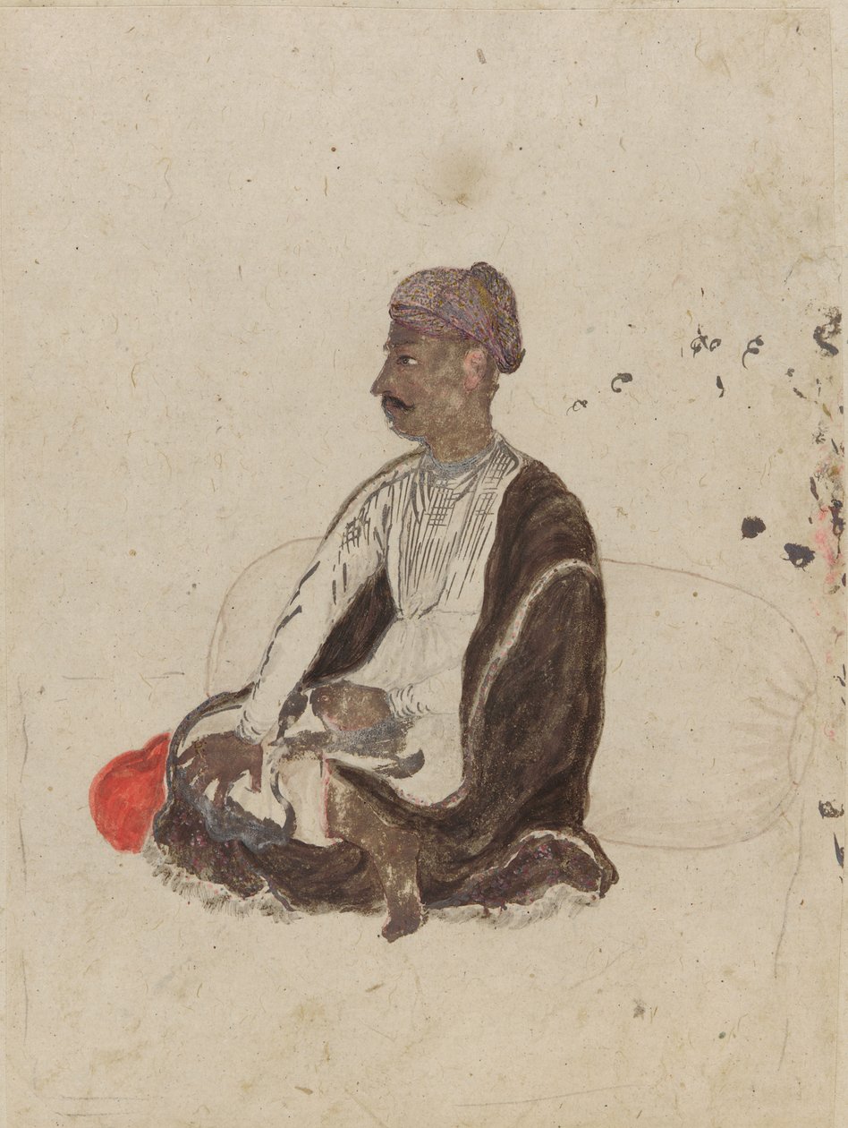 Figur eines sitzenden Mannes von Indian School