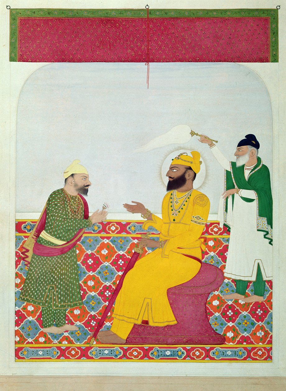 Guru Govind Singh (1666-1708) 1815-25 von Indian School