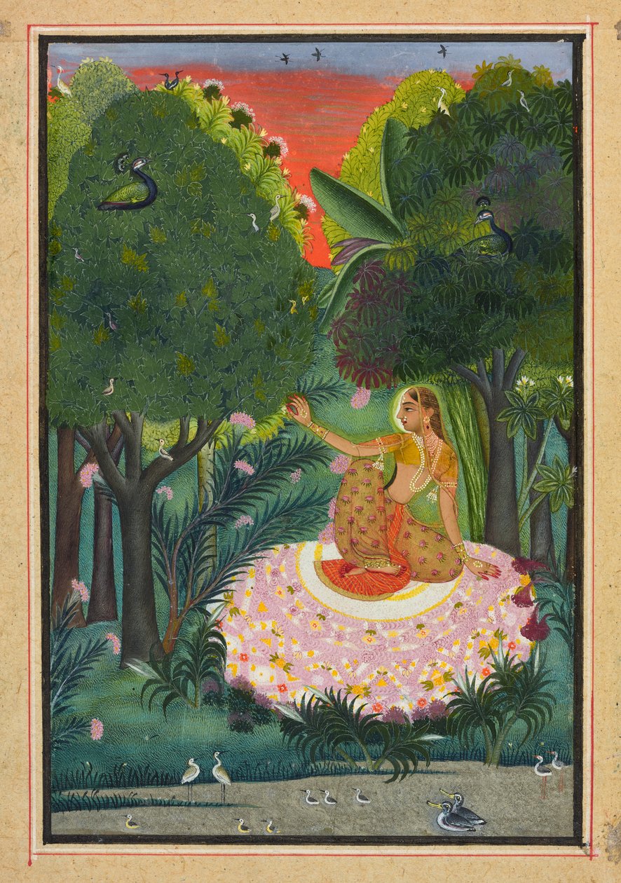 Kamod Ragini, Folio aus einem "Ragamala" von Indian School