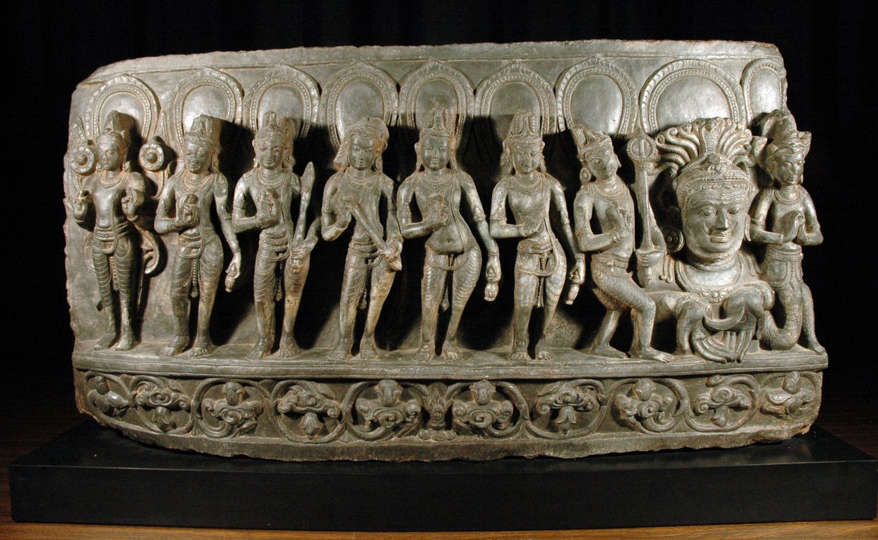Navagraha, ca. 950-1000 (Detail) von Indian School
