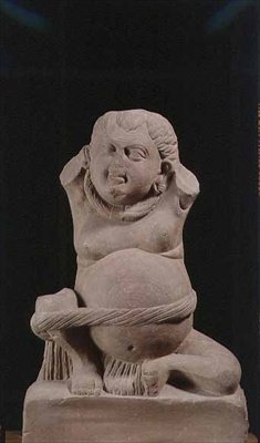 Yaksha, Ahichhatra (roter Sandstein) von Indian School