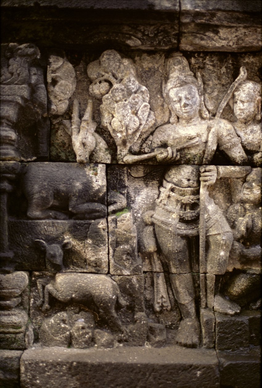 Detail der Außenansicht, 778-850 n. Chr. von Indonesian
