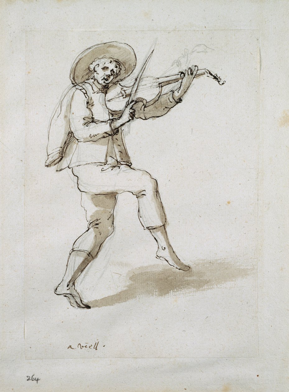 Mann mit Viola von Inigo Jones
