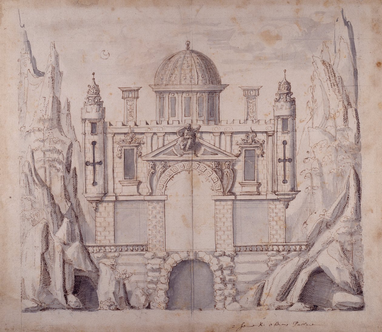 Oberons Palast, ca. 1611 von Inigo Jones