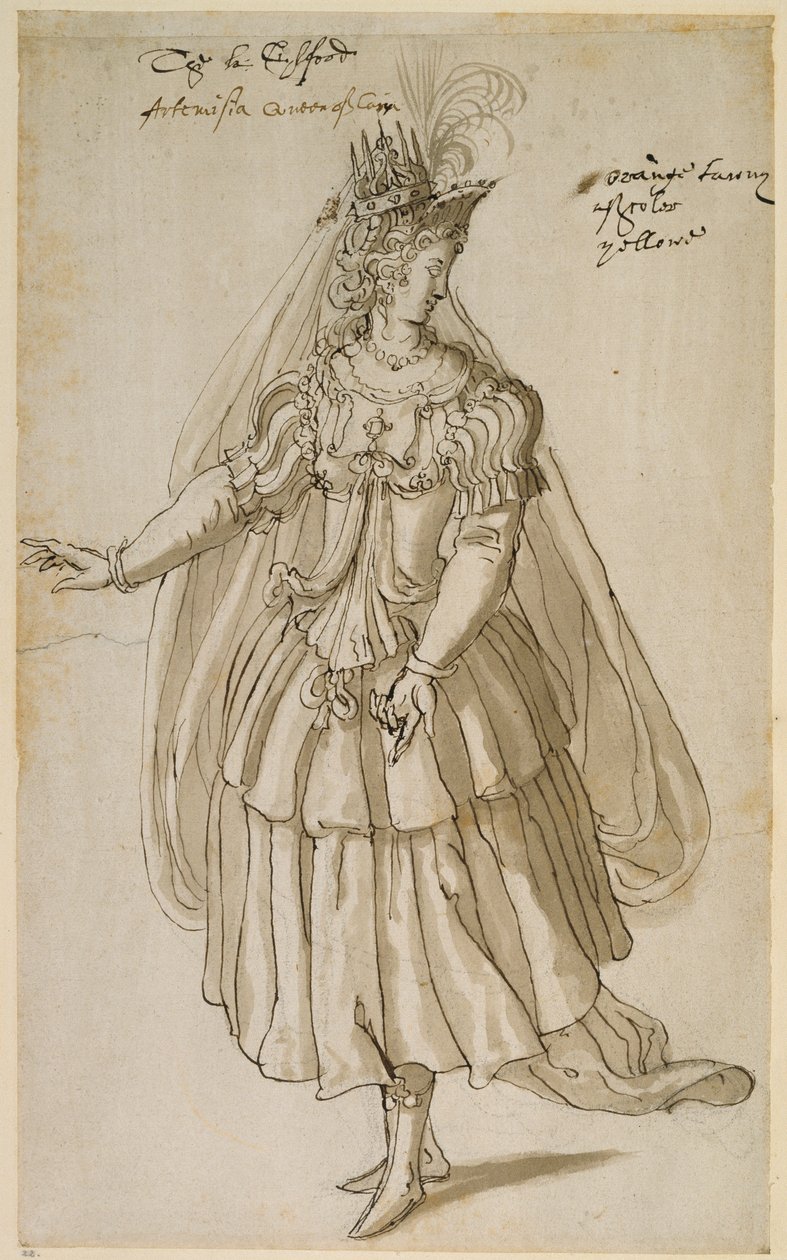 Königin Artemisia, ca. 1609 von Inigo Jones