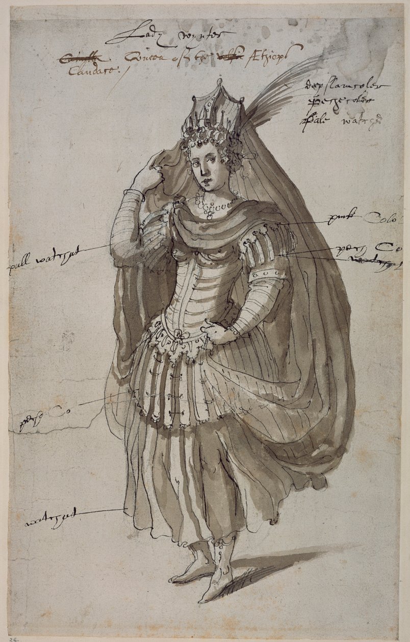 Königin Candace, um 1609 von Inigo Jones