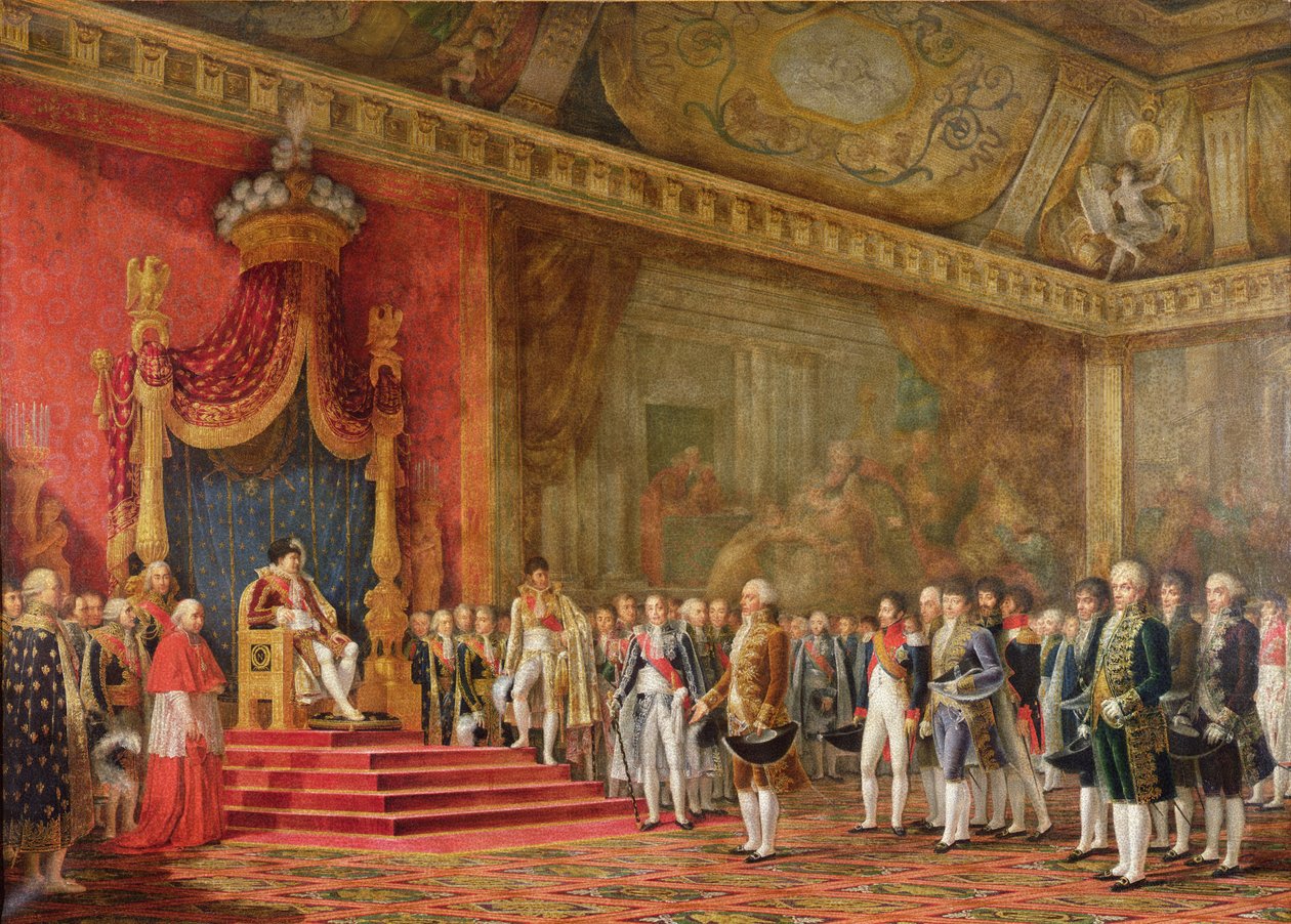 Napoleon empfängt die Delegation des römischen Senats, 16. November 1809 von Innocent Louis Goubaud