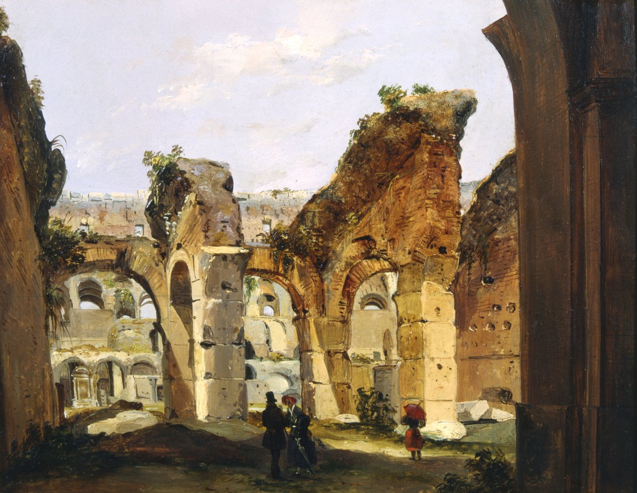 Eingang zum Kolosseum und die alte Via Crucis von Ippolito Caffi