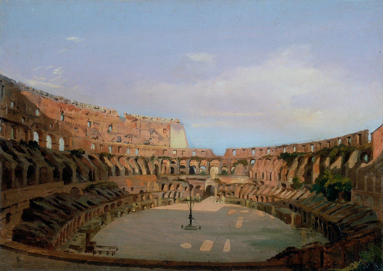 Innenraum des Kolosseums von Ippolito Caffi