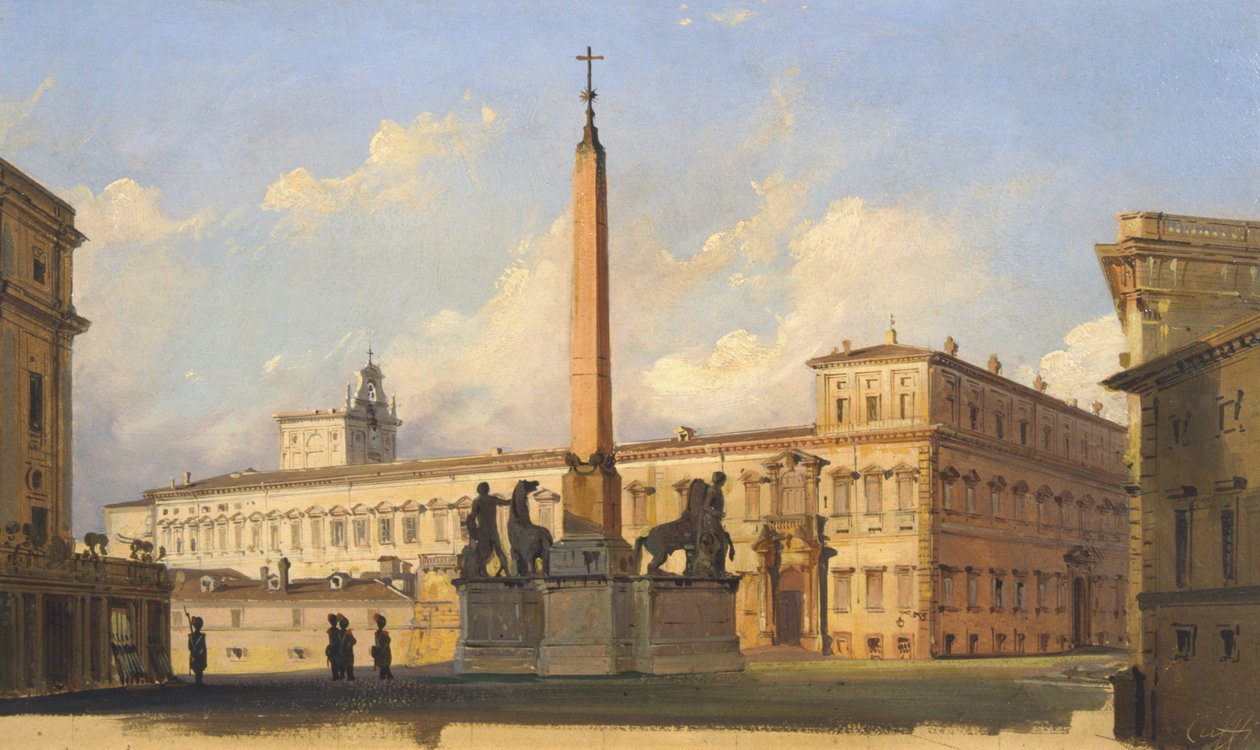 Piazza del Quirinale, 1847 von Ippolito Caffi
