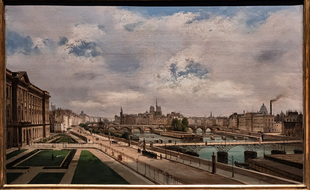Blick auf Paris vom Louvre-Palast von Ippolito Caffi