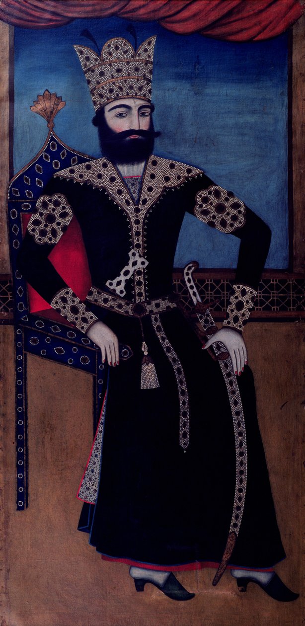 Porträt von Fath-Ali, Schah von Iran (regierte 1797-1834) von Iranian School