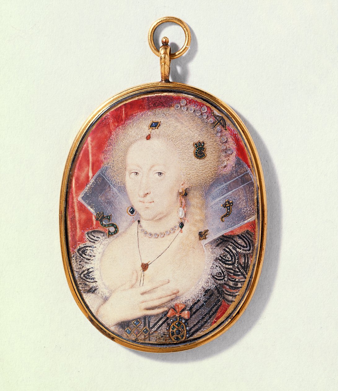 Porträt von Anne von Dänemark, ca. 1612 von Isaac Oliver