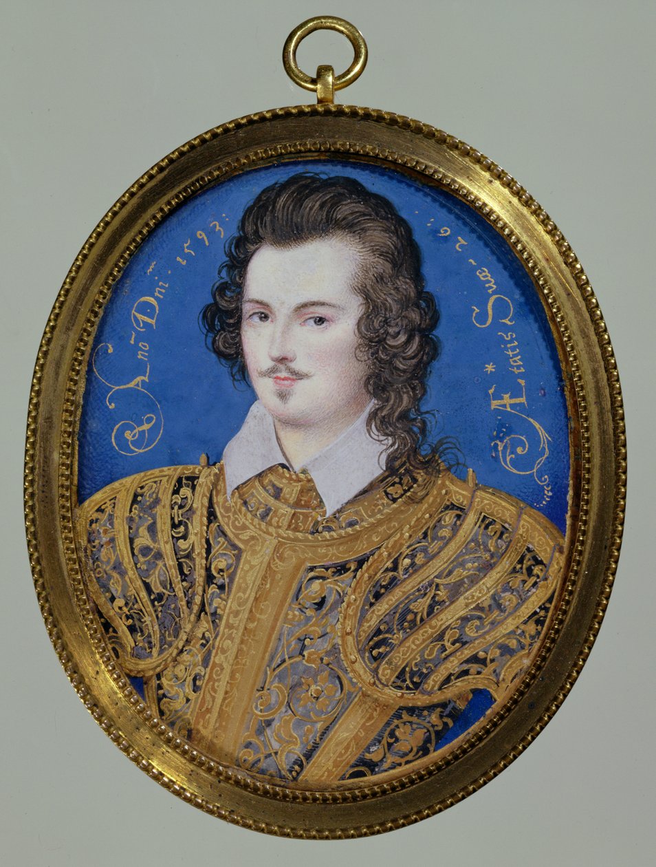 Porträt eines unbekannten Jugendlichen, 26 Jahre alt, 1593 von Isaac Oliver