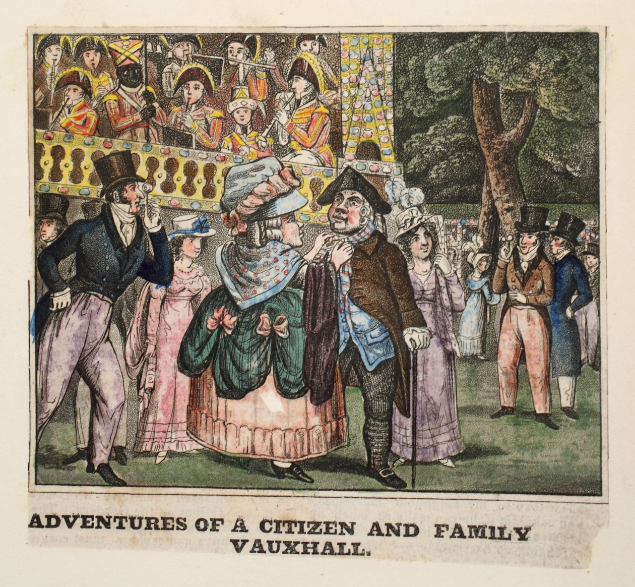 Abenteuer eines Bürgers und seiner Familie in Vauxhall, 1826 von Isaac Robert Cruikshank