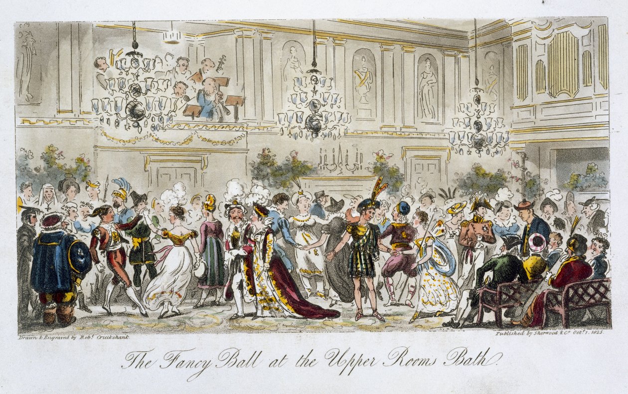 Der Maskenball in den Upper Rooms, Bath, aus 