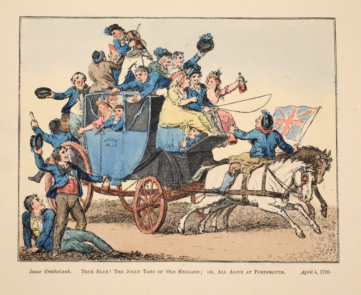True Blue! Die fröhlichen Matrosen des alten Englands; oder Alle lebendig in Portsmouth von Isaac Robert Cruikshank