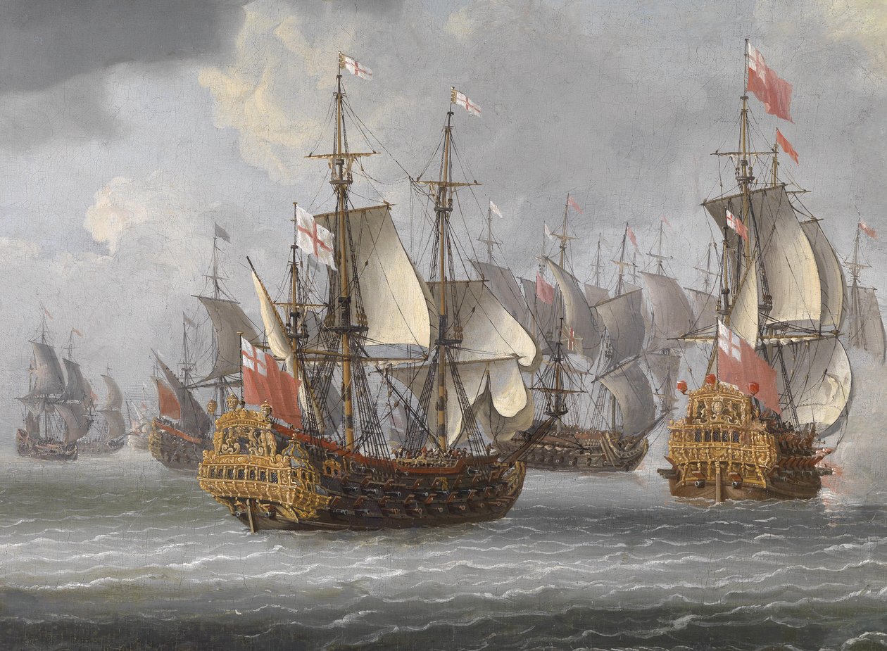 Englische Kriegsschiffe von Isaac Sailmaker