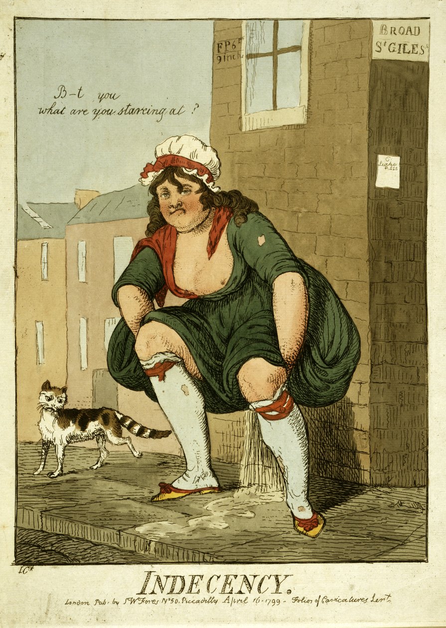 Unanständigkeit (1799) von Isaac Cruikshank