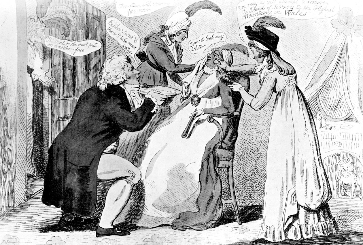 Den Mohren waschen, 1795 von Isaac Cruikshank