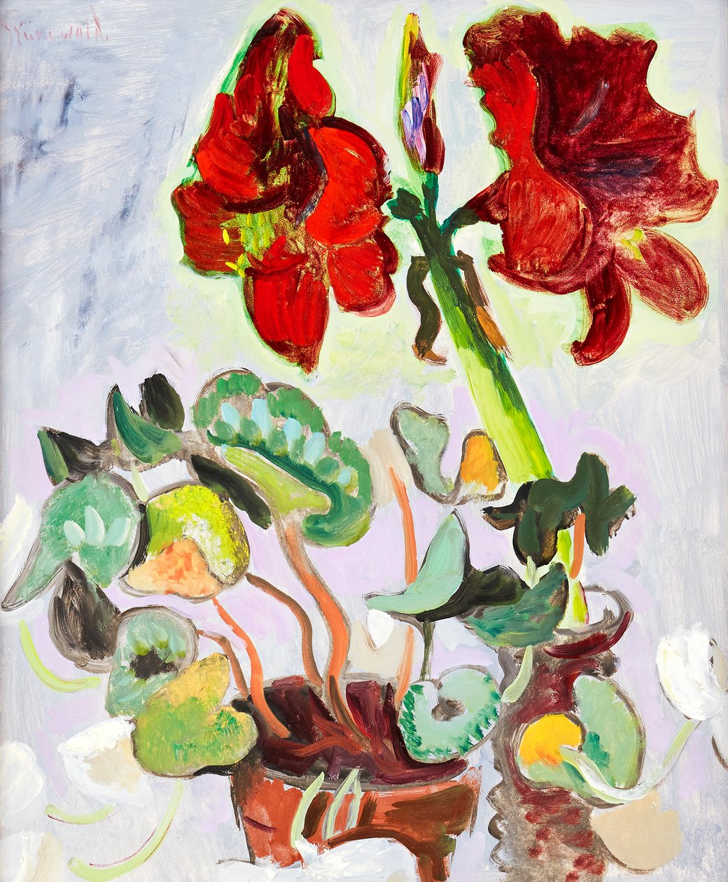 Blumenstillleben mit Amaryllis von Isaac Grünewald