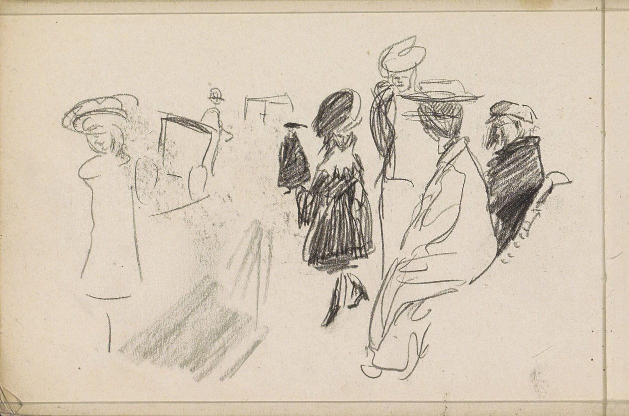 Figuren, möglicherweise in einem Park von Isaac Israels