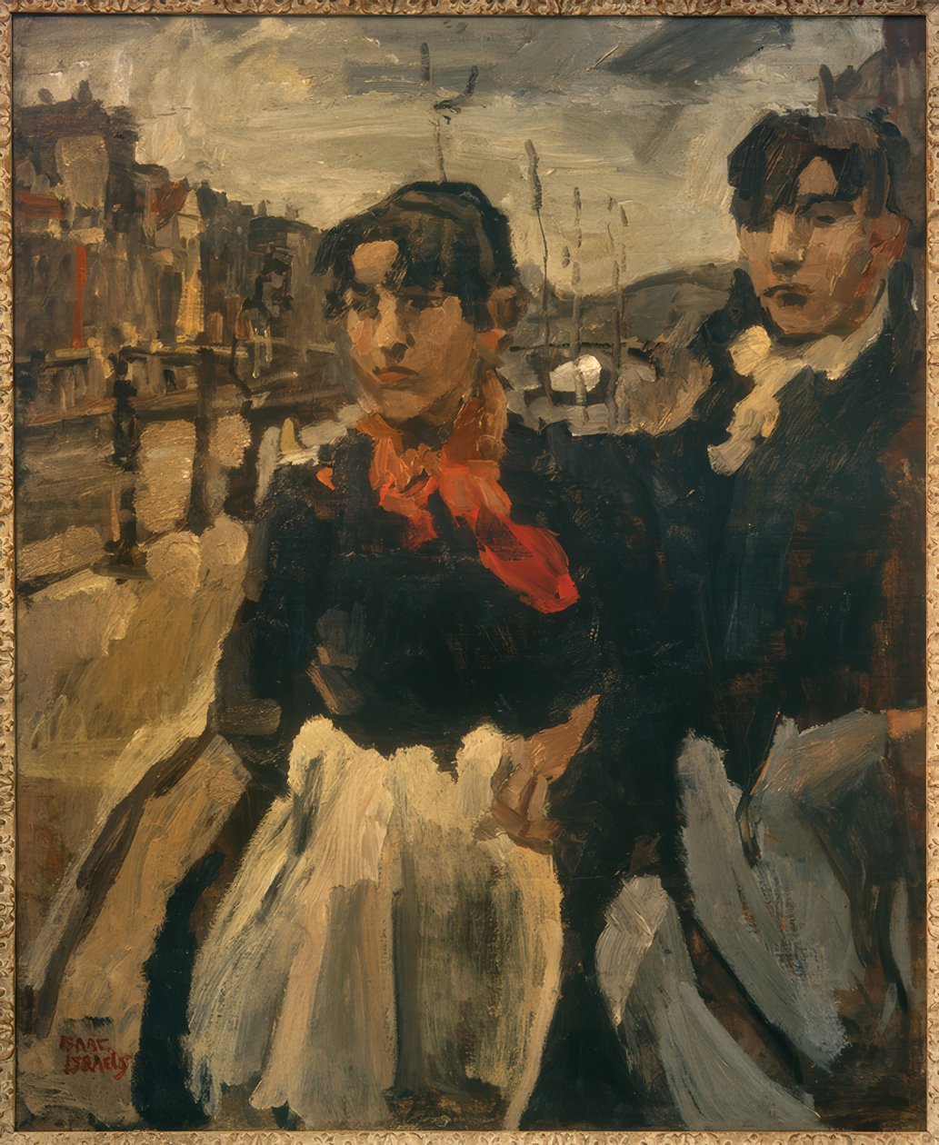 Zwei Mädchen an der Lijnbaansgracht von Isaac Israels