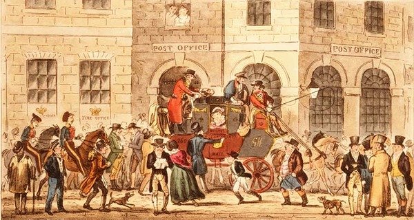 Bull and Mouth Inn von Isaac Robert Cruikshank